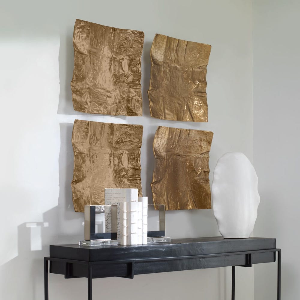 Archive Metal Wall Decor, Brass