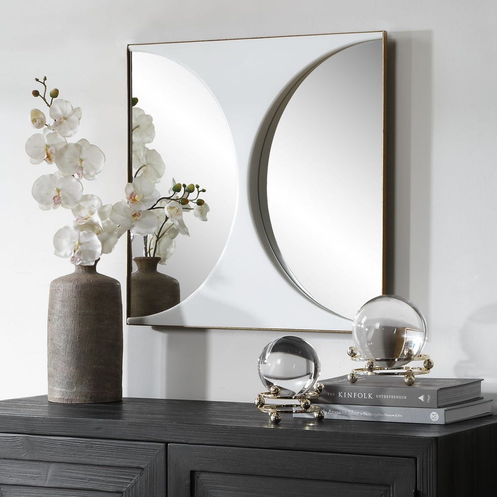 New Moon Mirrored Wall Decor