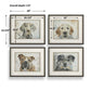 Dog Days Framed Prints, S/4