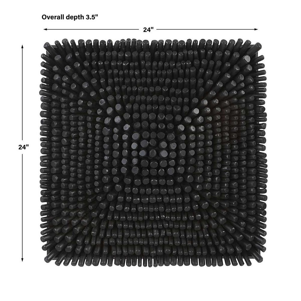 Portside Wood Wall Panel, Black