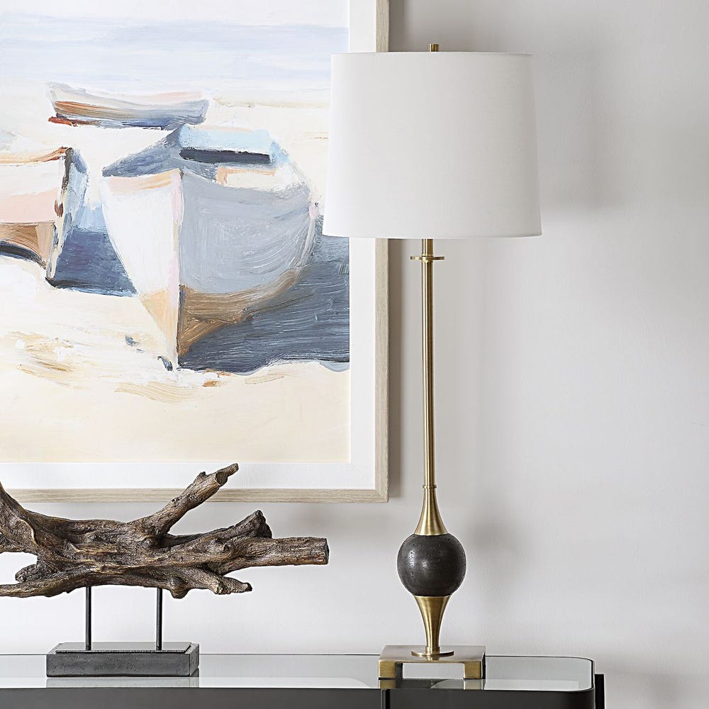 Dempsey Buffet Lamp, Brass