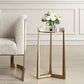 Midas Round Accent Table, Gold