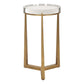 Midas Round Accent Table, Gold