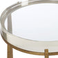 Midas Round Accent Table, Gold