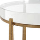 Midas Round Accent Table, Gold