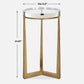 Midas Round Accent Table, Gold