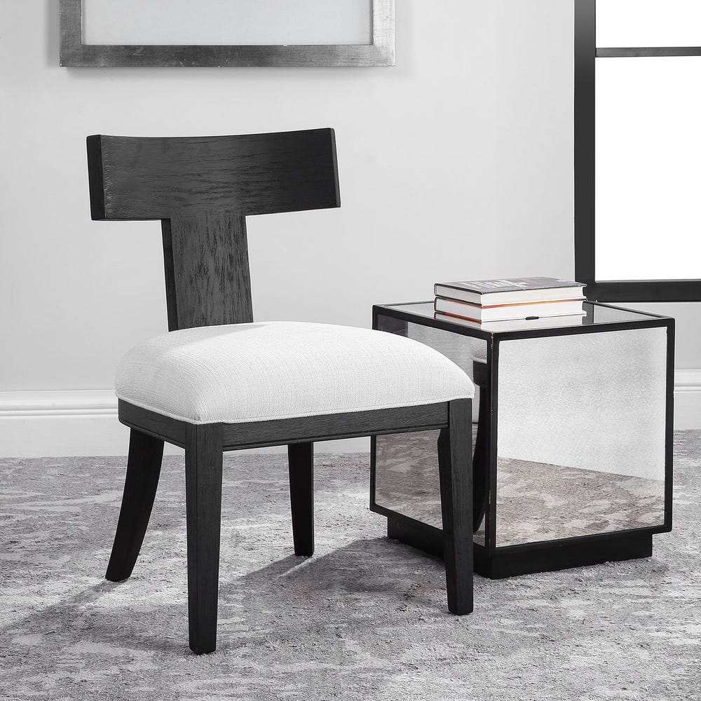 Idris Armless Chair, Charcoal