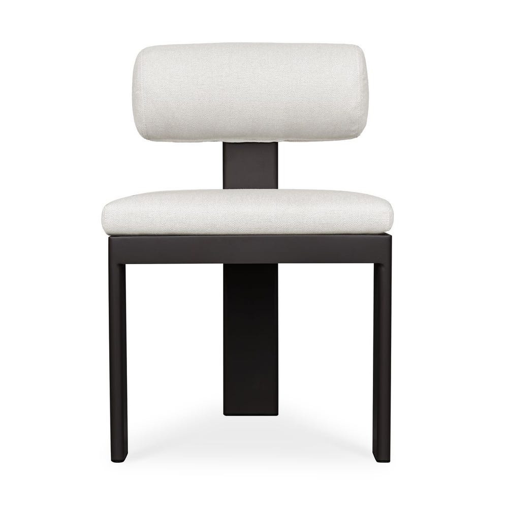 Bolster Back Outdoor Dining Chair, Oyster
