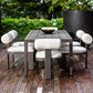 Bolster Back Outdoor Dining Chair, Oyster