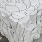 Teak Root Bunching Cube, White