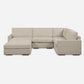 Refuge Sofa - Sectional with Ottoman - Sand Recycled Polyester