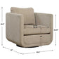 Abound Swivel Chair, Porcelain