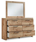 Hyanna Full Panel Bed with 2 Side Storage, Dresser, Mirror, Chest and Nightstand