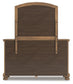 Feddinger Queen Panel Bed with Mirrored Dresser, Chest and Nightstand