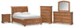 Feddinger Queen Storage Sleigh Bed with Mirrored Dresser, Chest and Nightstand