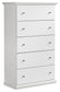 Bostwick Shoals Full Panel Bed, Dresser, Mirror, Chest and Nightstand