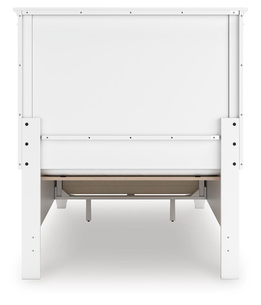 Fortman Twin Panel Storage Bed, Dresser, Mirror and Nightstand