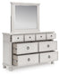 Rowlenstown California King Poster Bed, Dresser and Mirror