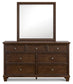 Danabrin Queen Panel Storage Bed, Dresser and Mirror