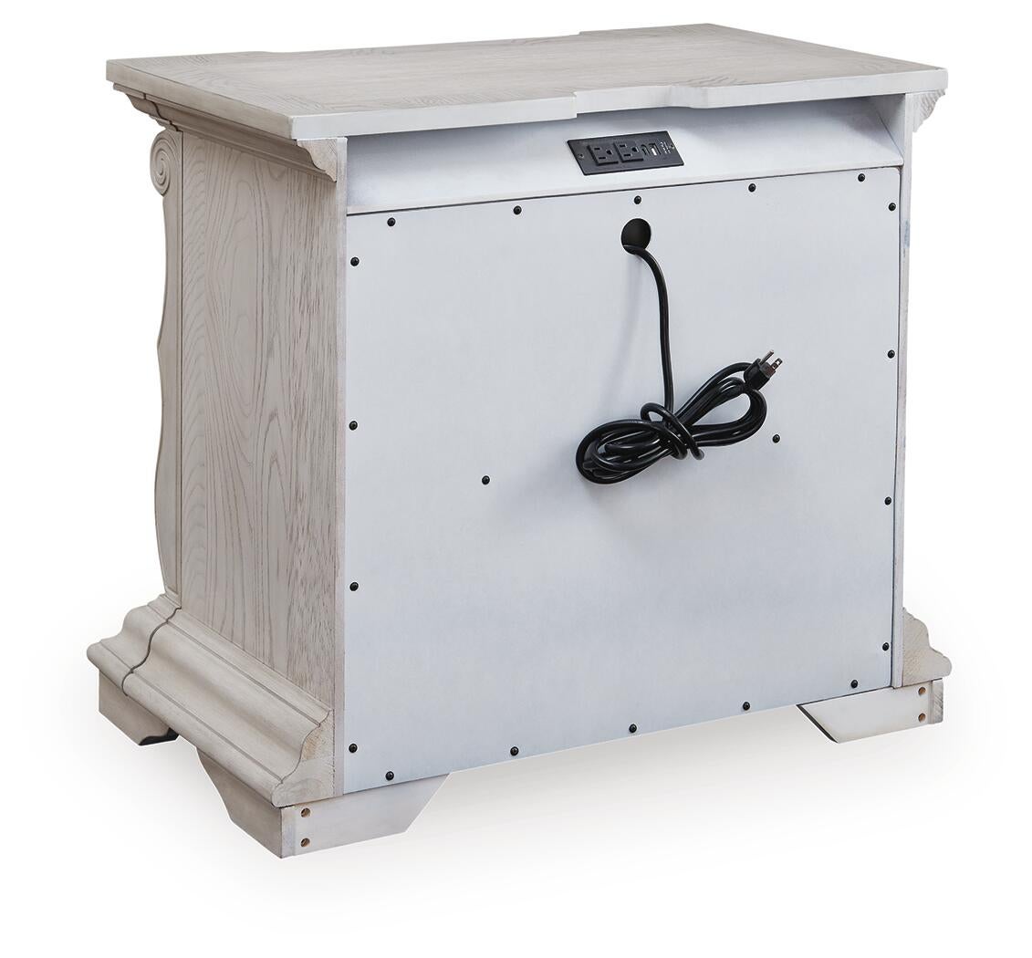 Bruchandi California King Upholstered Panel Bed with Mirrored Dresser and Nightstand