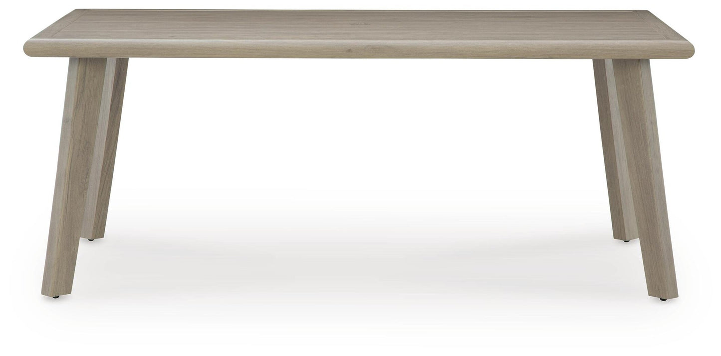 Carisbo RECT Dining Table w/UMB OPT