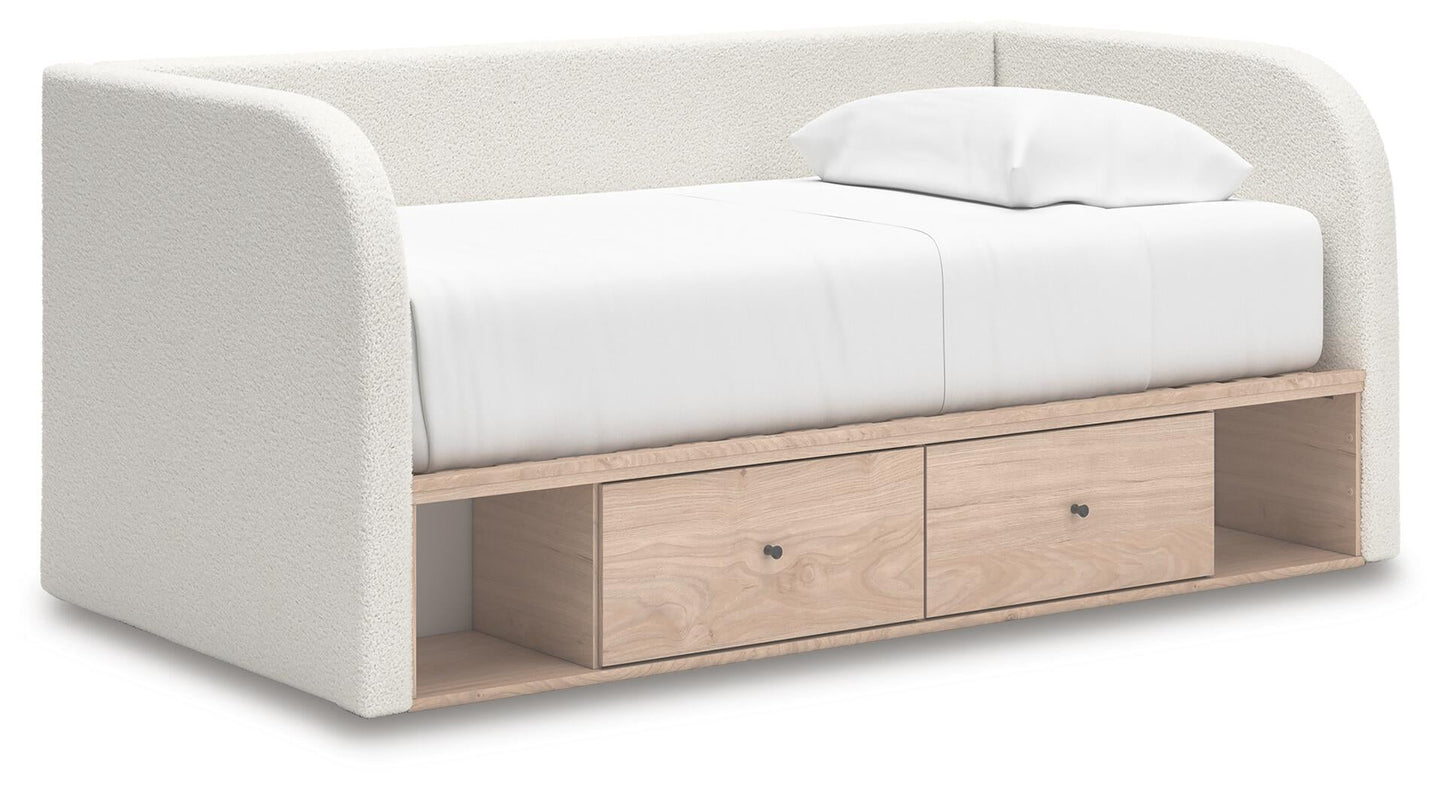 Shapella Full Upholstered Day Bed with Storage