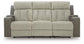 Stately Check PWR REC Sofa with ADJ Headrest