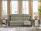 Stately Check PWR REC Sofa with ADJ Headrest