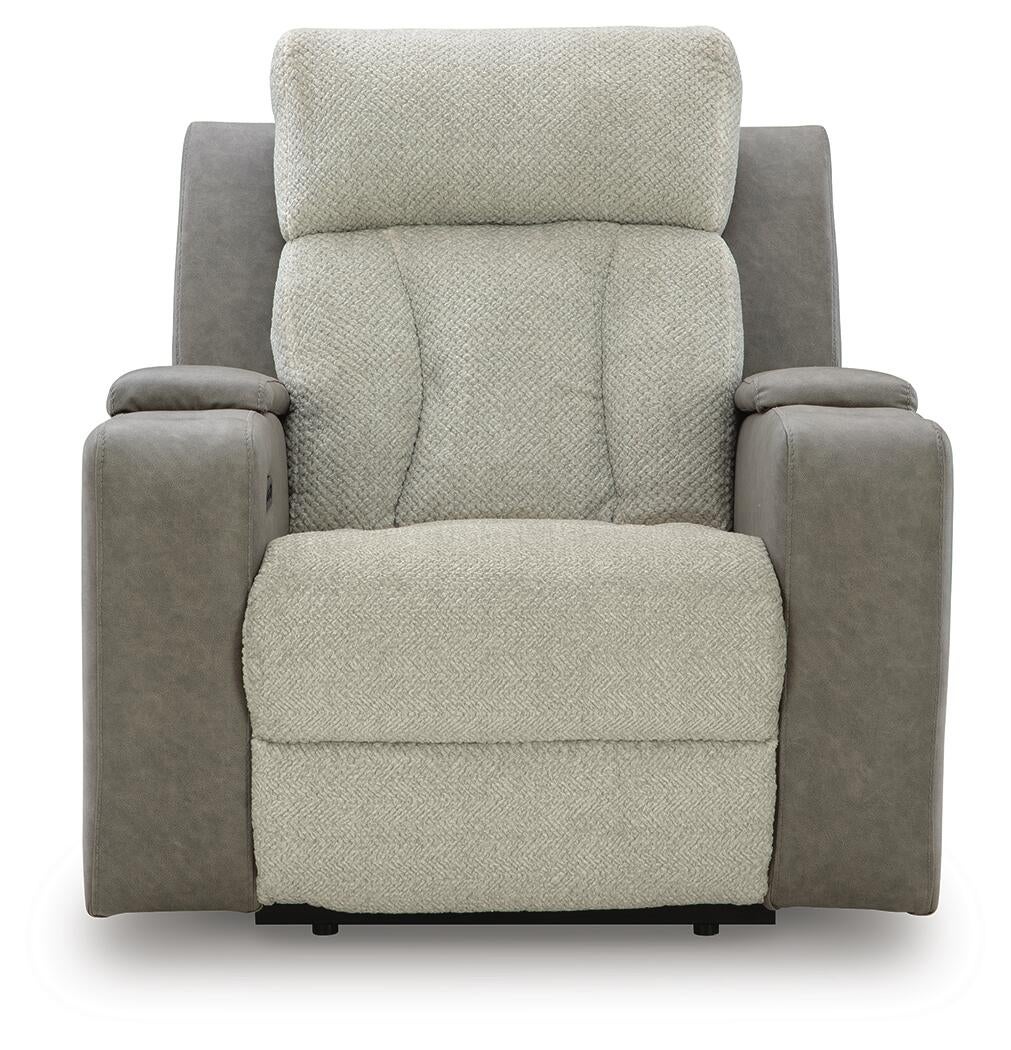 Stately Check PWR Recliner/ADJ Headrest