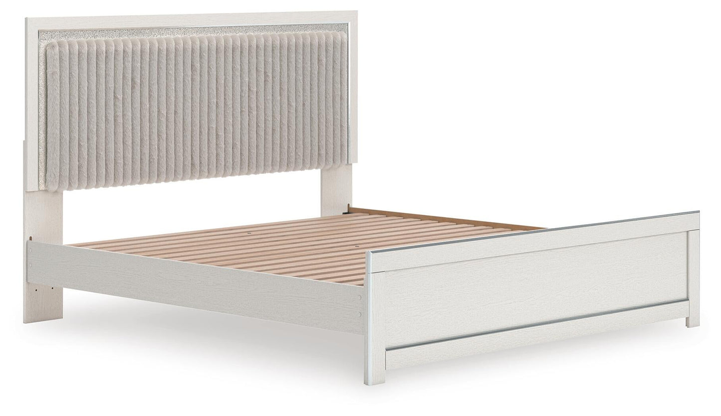 Birmonton King Upholstered Panel Platform Bed