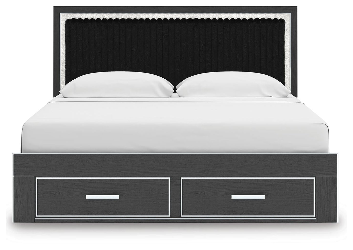 Birmonton King Upholstered Panel Storage Bed