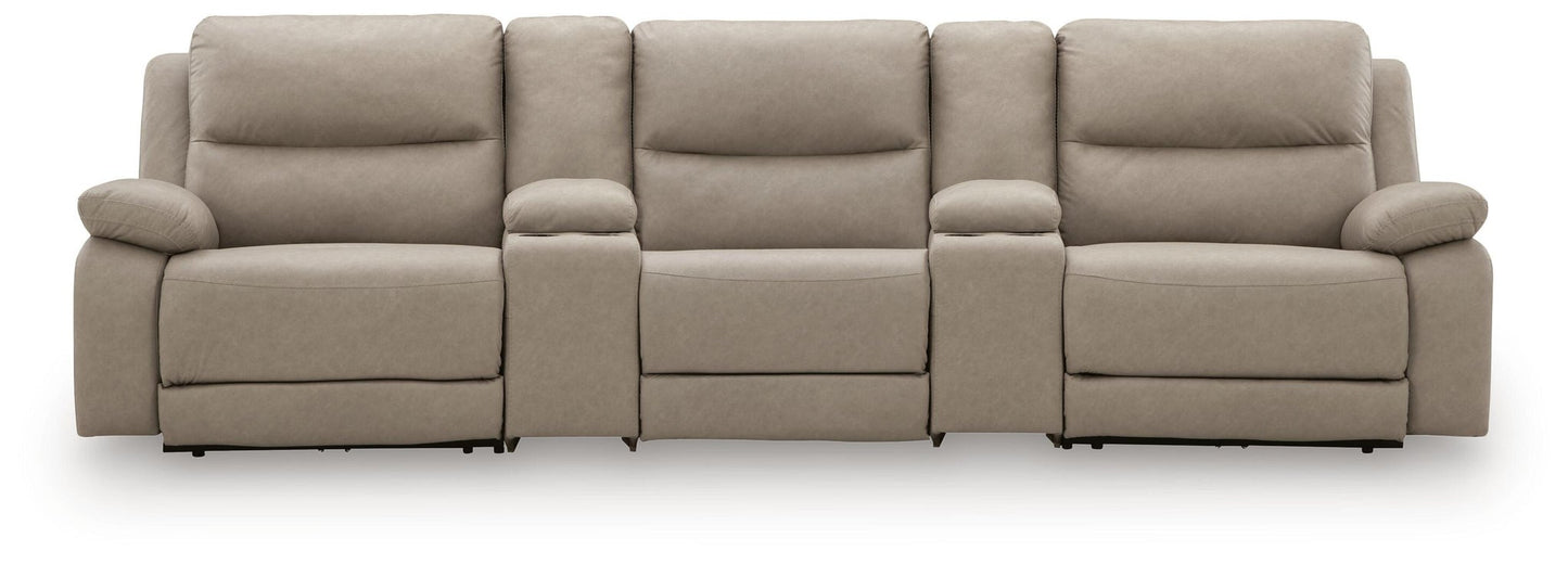 Brannigan 5-Piece Reclining Sectional with Storage Consoles