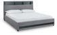 Cayberry California King Upholstered Bed with Wireless Audio