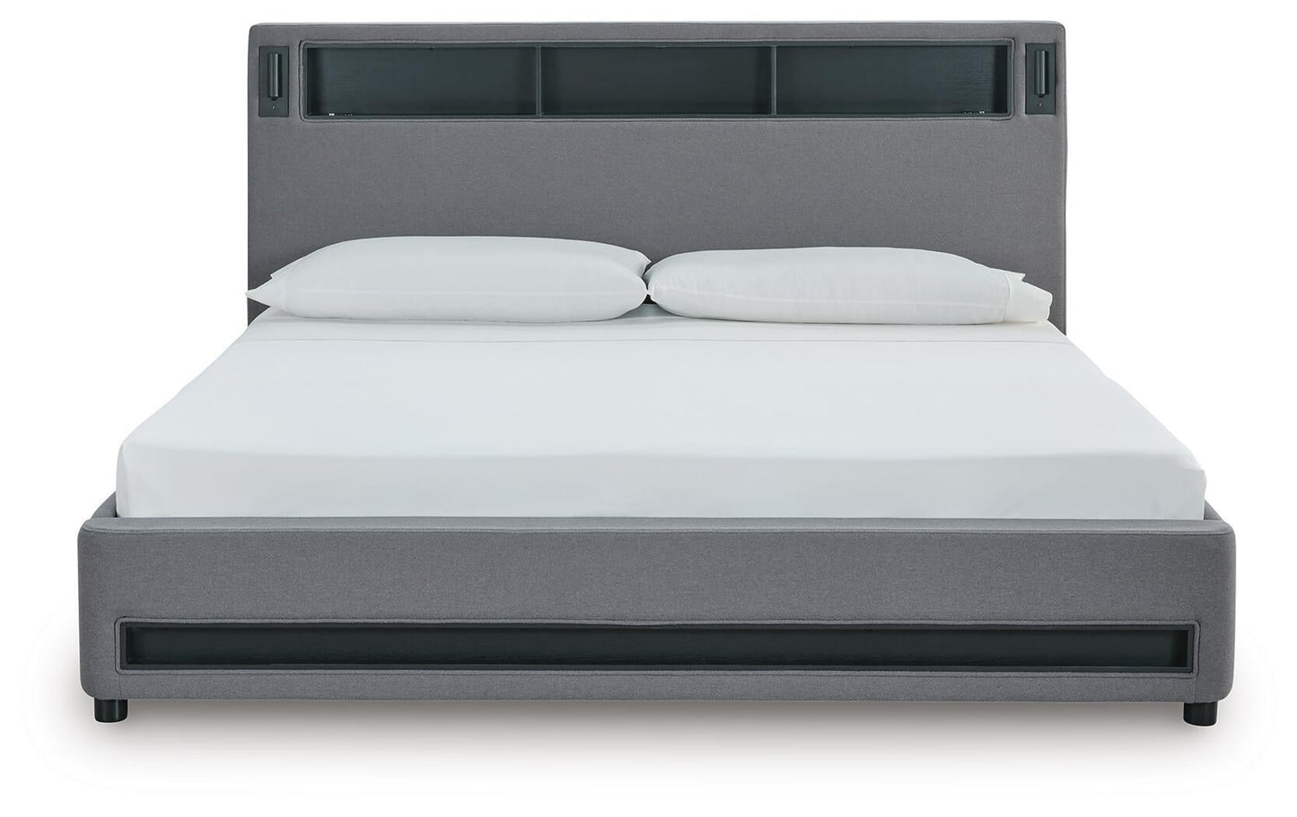 Cayberry California King Upholstered Bed with Wireless Audio