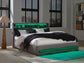 Cayberry California King Upholstered Bed with Wireless Audio