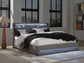 Cayberry California King Upholstered Bed with Wireless Audio