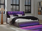 Cayberry California King Upholstered Bed with Wireless Audio