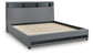 Cayberry King Upholstered Bed with Wireless Audio