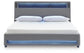 Cayberry King Upholstered Bed with Wireless Audio