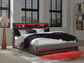 Cayberry King Upholstered Bed with Wireless Audio