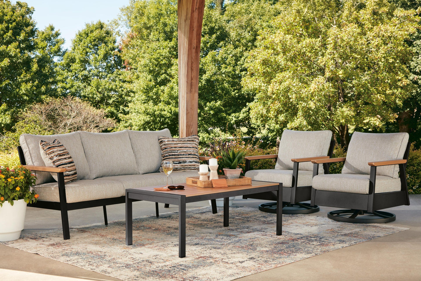 Carlsbad Beach Sofa/Chairs/Table Set (4/CN)