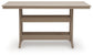 Sandy Dune RECT COUNTER TABLE W/UMB OPT