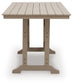 Sandy Dune RECT COUNTER TABLE W/UMB OPT