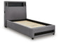 Cayberry Twin Upholstered Bed with Wireless Audio
