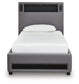 Cayberry Twin Upholstered Bed with Wireless Audio