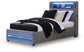 Cayberry Twin Upholstered Bed with Wireless Audio