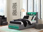 Cayberry Twin Upholstered Bed with Wireless Audio