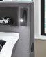 Cayberry Twin Upholstered Bed with Wireless Audio