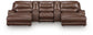Silverbrooke 5-Piece Reclining Sectional with Double Chaise and Storage Consoles