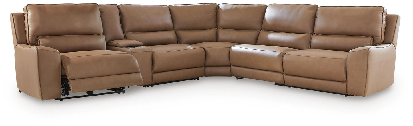 Silverbrooke 6-Piece Reclining Sectional with Storage Console